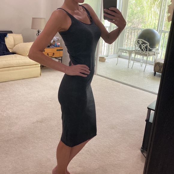 Raquel Allegra charcoal midi knit dress - Picture 3 of 6